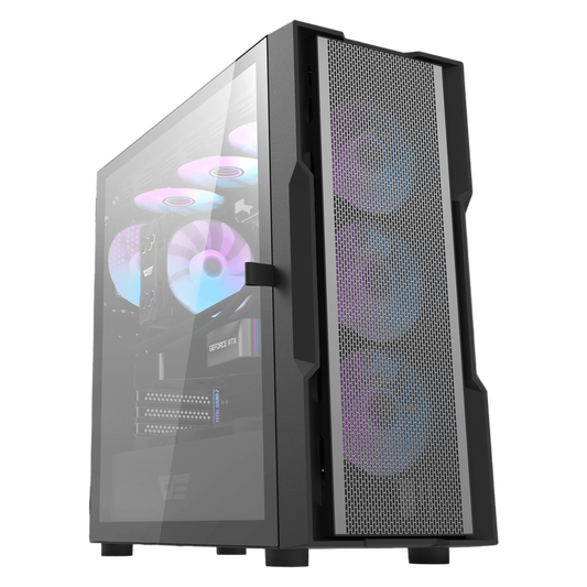 DARKFLASH DK431 w/ 4pcs aRGB Fans - black