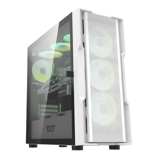 DARKFLASH DK431 w/ 4pcs aRGB Fans - white