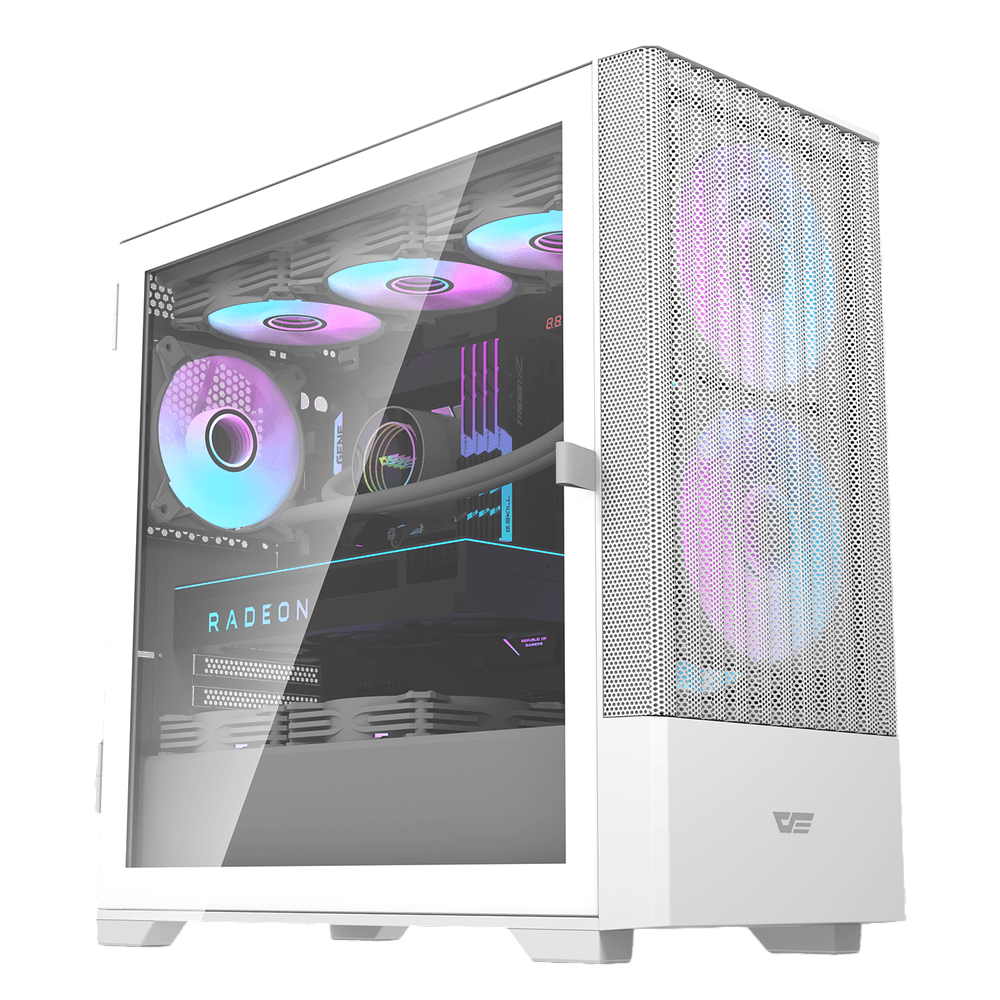 DARKFLASH DK451M w/ 2pcs Fans - white