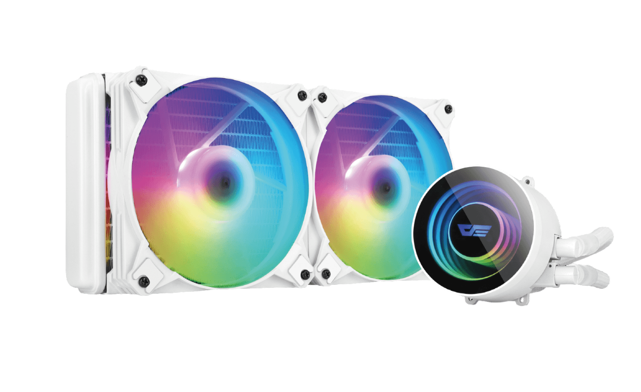 DARKFLASH Twister DX240 aRGB 240mm Liquid Cooler - White