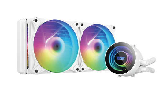 DARKFLASH Twister DX240 aRGB 240mm Liquid Cooler - White