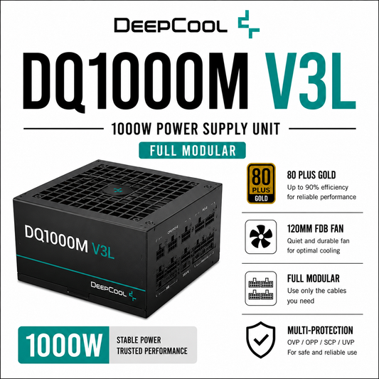 DEEPCOOL DQ1000M V3L 1000W 80+ Gold Full Modular PSU (DQ1000M-V3L)