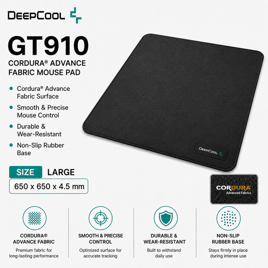 DEEPCOOL GT910 Black Cordura Advance Fabric Mouse Pad(65x65x445mm) (R-GT910-BKNNNL-G-1)