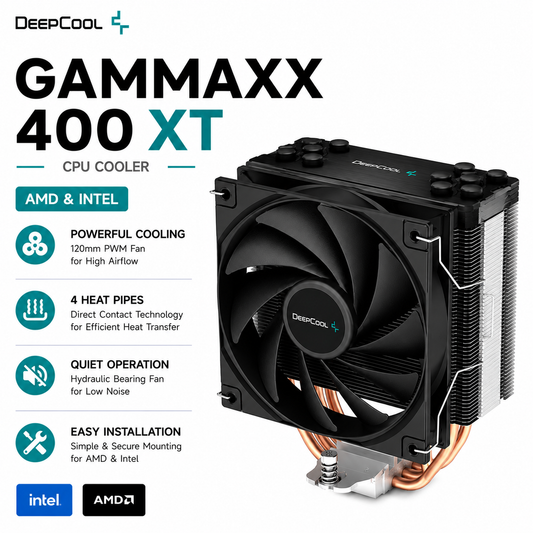 DEEPCOOL Gammaxx 400 XT CPU Cooler (amd&intel) - black (DP-MCH4-GMX400-XT)