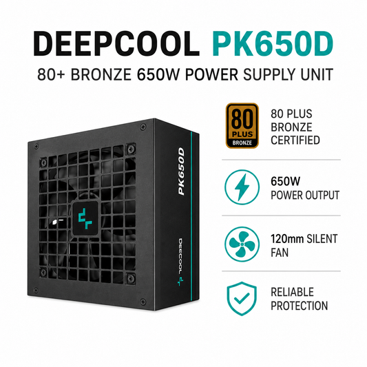 DEEPCOOL PK650D 80+ Bronze 650W Power Supply Unit (PK650D)