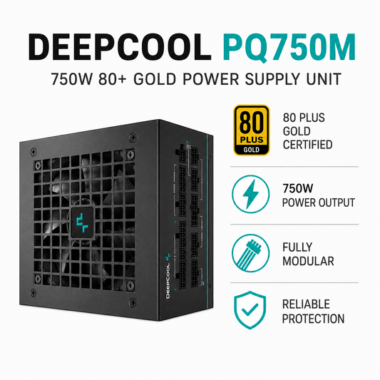 DEEPCOOL PQ750M - 750W 80+ Gold (Fully Modular) (PQ750M)