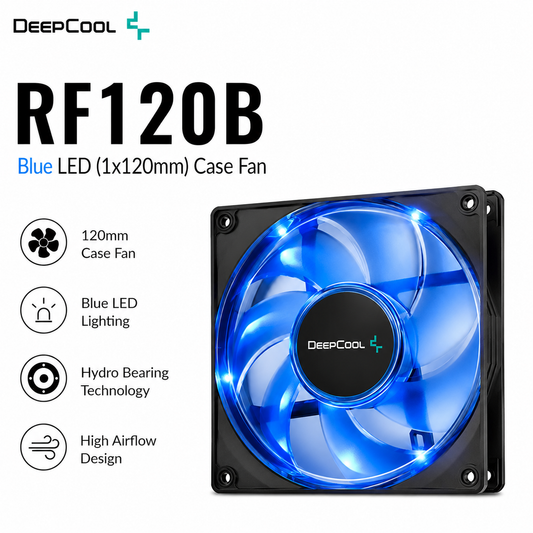 DEEPCOOL RF120B Blue LED (1x120mm) Case Fan (DP-FLED-RF120-BL)