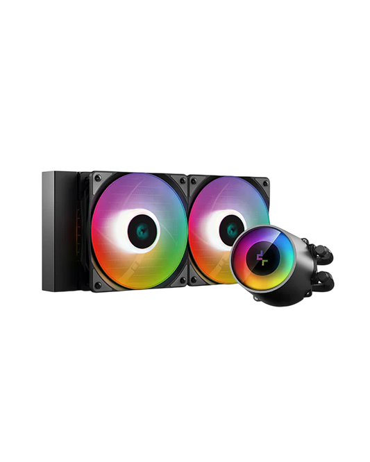 DEEPCOOL Castle 240RGB V2 w/Anti-Leak Tech Liquid Cooler (2x120mm aRGB LED Fans)