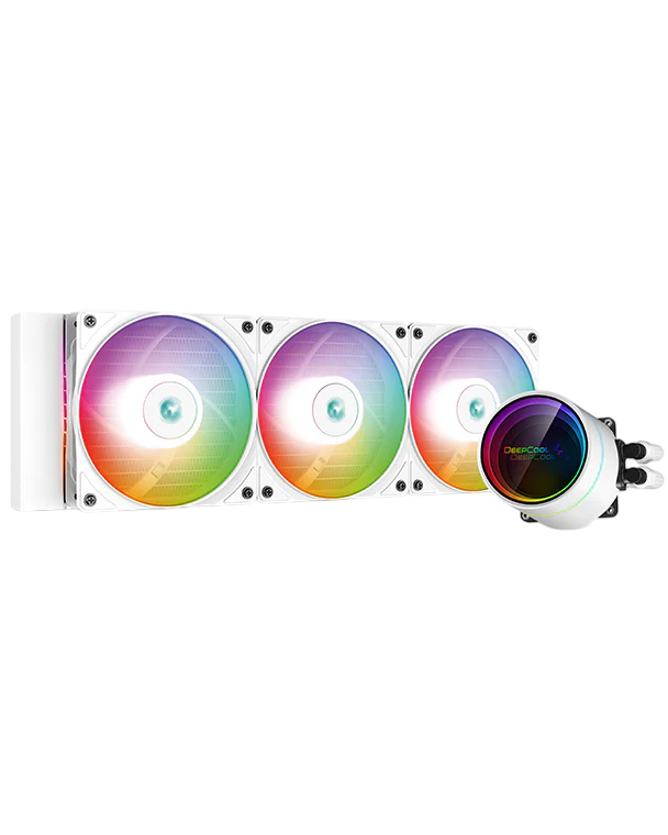 DEEPCOOL Castle 360EX A-RGB w/Anti-Leak Tech Liquid Cooler (3x120mm CF120 aRGB Fans) - white