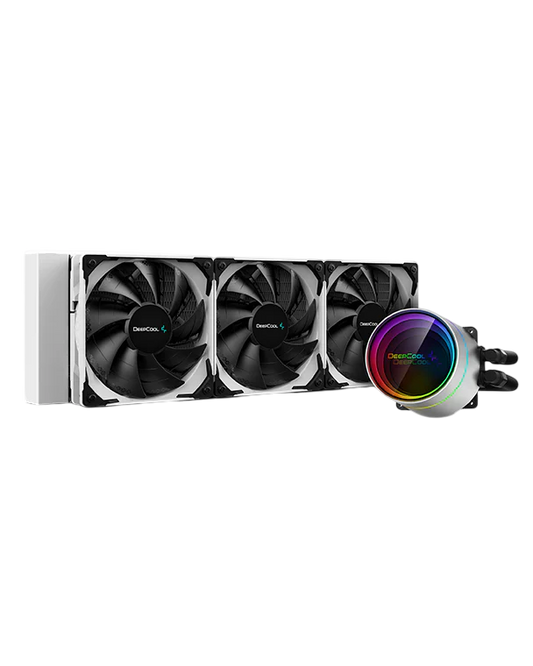 DEEPCOOL Castle 360EX w/Anti-Leak Tech Liquid Cooler (3x120mm no LED Fans) - white