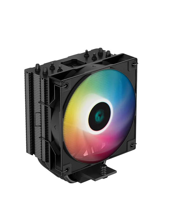 DEEPCOOL Gammaxx AG400 BK ARGB - All Black, Single Tower CPU Cooler, 1x120mm aRGB Fan, 220W TDP, 4 Heat Pipes, 500~2000 RPM Â±10%, Hydro Bearing, Intel: LGA1700/1200/1151 /1150/1155, AMD: AM5/AM4