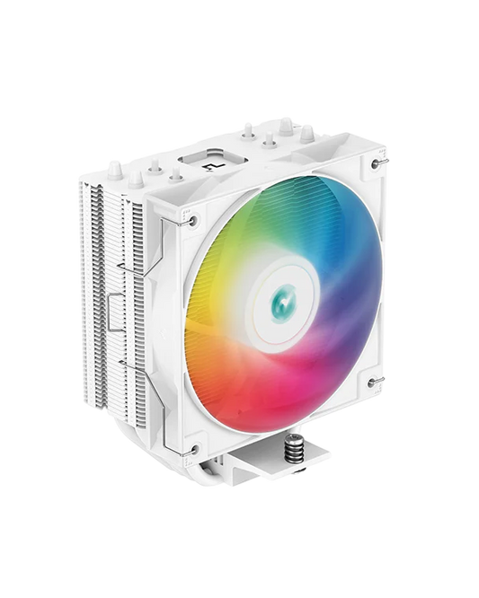 DEEPCOOL Gammaxx AG400 WH ARGB - All White, Single Tower CPU Cooler, 1x120mm aRGB Fan, 220W TDP, 4 Heat Pipes, 500~2000 RPM Â±10%, Hydro Bearing, Intel: LGA1700/1200/1151 /1150/1155, AMD: AM5/AM4