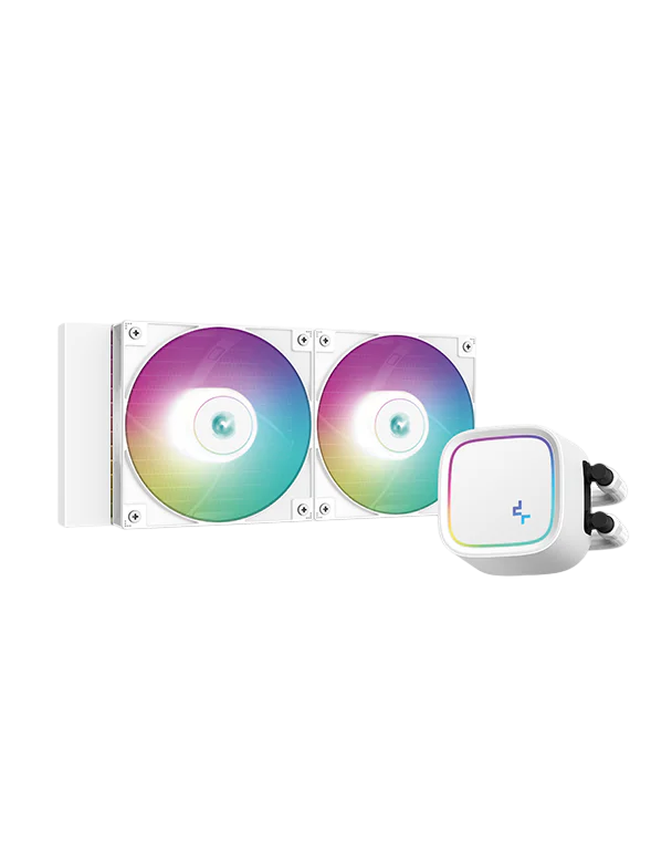 DEEPCOOL LE520 WH - 240mm All-in-One Liquid Cooling with new High Perfomance aRGB Fans, Intel: LGA1700/1200/1151/1150 /1155, AMD: AM5/AM4, 220W TDP, Hydro Bearing,