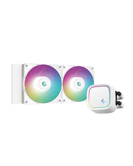 DEEPCOOL LE520 WH - 240mm All-in-One Liquid Cooling with new High Perfomance aRGB Fans, Intel: LGA1700/1200/1151/1150 /1155, AMD: AM5/AM4, 220W TDP, Hydro Bearing,