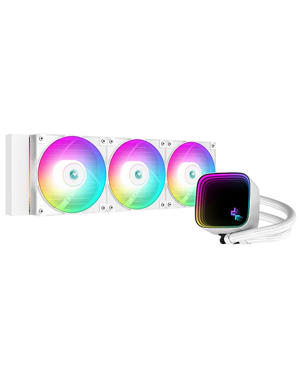 DEEPCOOL LS720 SE ARGB (3x120mm) Premium Liquid & Low Noise Effiency Liquid Cooler - White