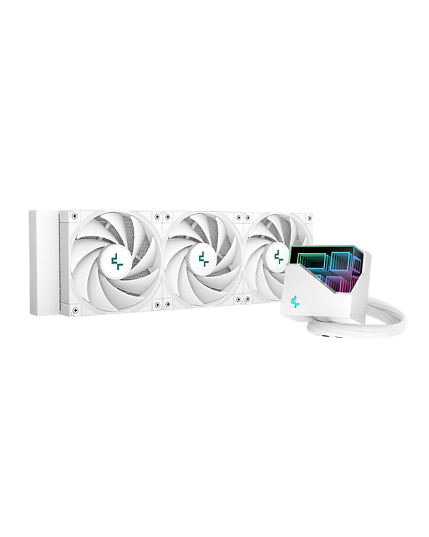 DEEPCOOL LT720 (3x120mm) High-Performance AIO Anti-Leak Technology aRGB Liquid Cooler - white