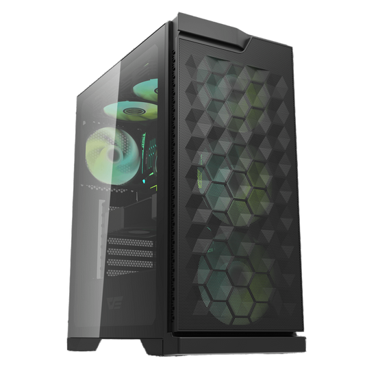 Darkflash DK361 TG w/ 4pcs FAN CASE - Black