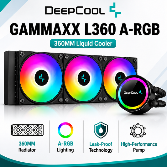 Deepcool GAMMAXX L360 A-RGB 360MM Liquid Cooler (Black) (DP-H12CF-GL360-ARGB)