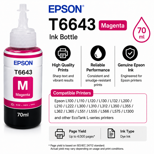 EPSON Ink T6643 Magenta 70ml (T6643)