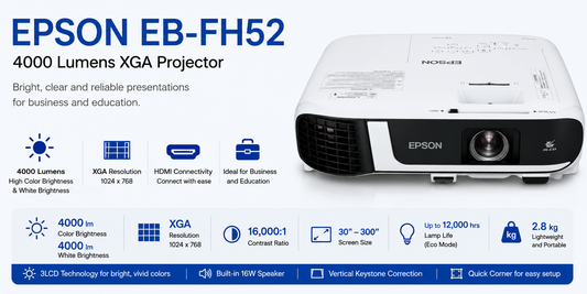 Epson EB-FH52 PROJ 4000 LUMENS XGA (EB-FH52)