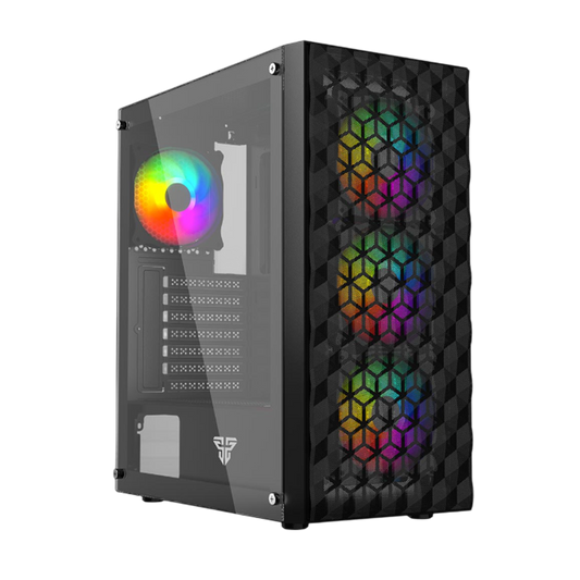 FANTECH CG83 AERO TG CASE 4x RGB FAN Included - Black
