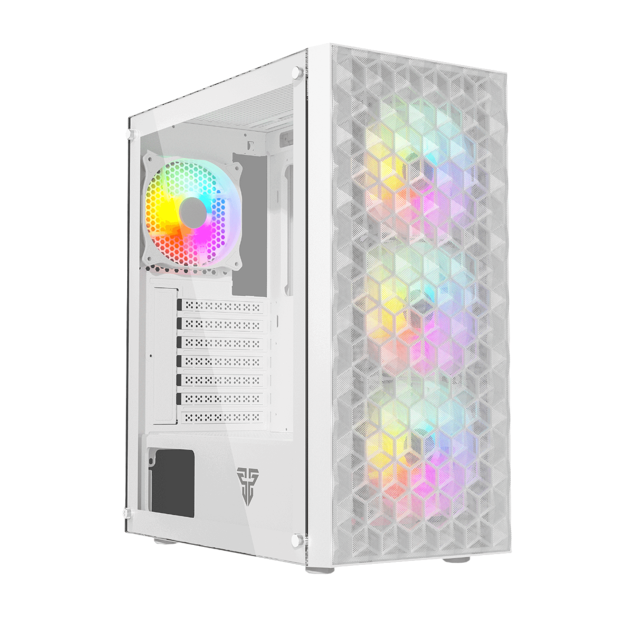 FANTECH CG83 AERO TG CASE 4x RGB FAN Included - White