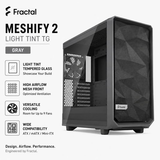 FRACTAL Meshify 2 Light Tint TG - gray (FD-C-MES2A-04)