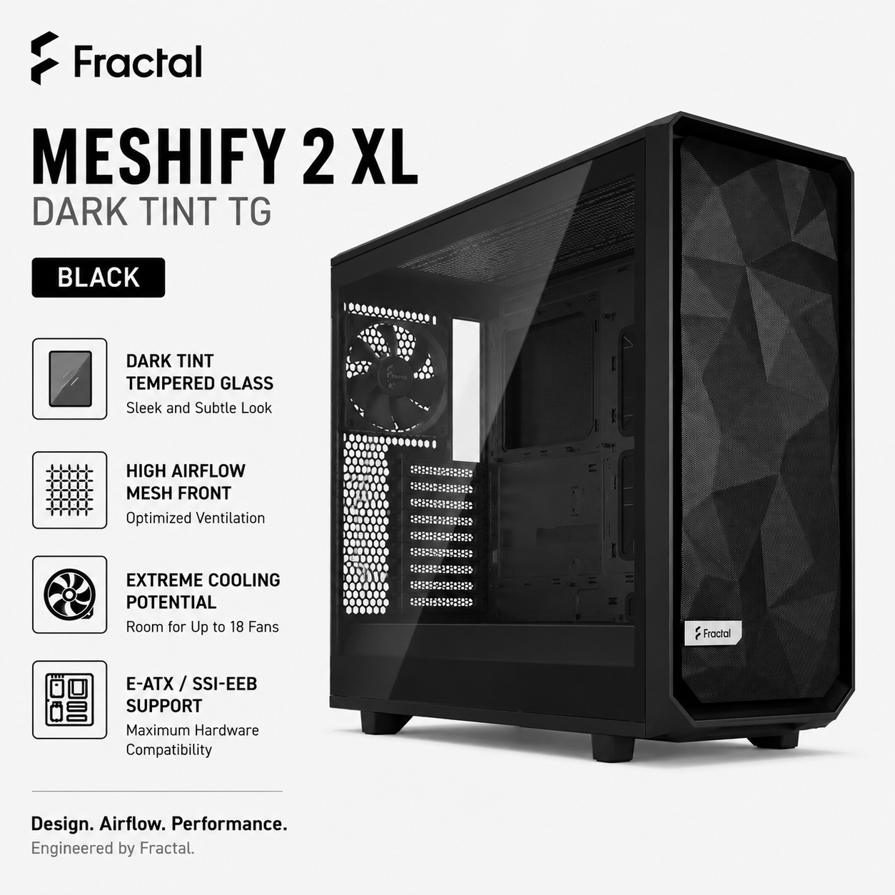 FRACTAL Meshify 2 XL Dark Tint TG - black (FD-C-MES2X-01)