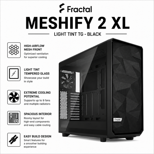 FRACTAL Meshify 2 XL Light Tint TG - black (FD-C-MES2X-02)