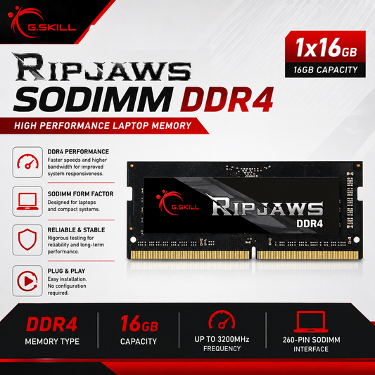 G.SKILL RIPJAWS SODIMM DDR4 1x16 (F4-3200C22S-16GRS)