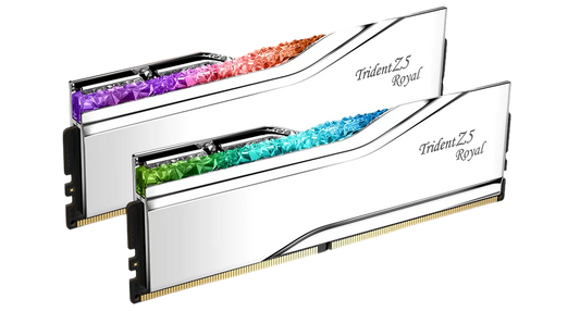 G.SKILL TRIDENT Z5 Royal RGB 32GB(2x16GB) 6400 MHz DDR5 32-39-39-102 1.4V - SILVER/RGB LED