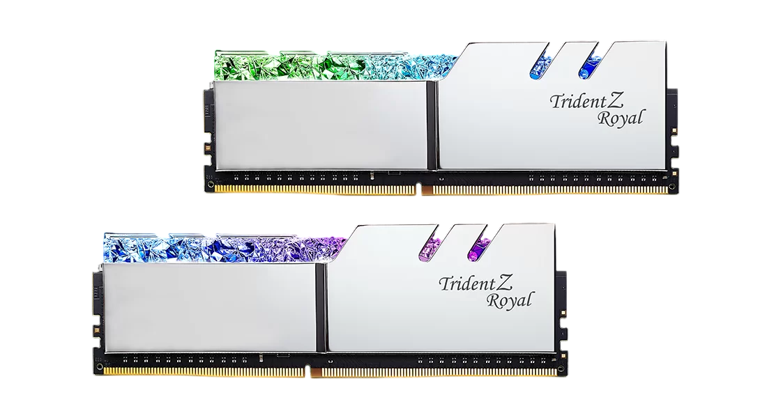 G.SKILL TRIDENT Z ROYAL RGB 16GB(2x8GB) 3600MHz DDR4 18-22-22-42 1.35V Silver | Gold