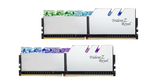 G.SKILL TRIDENT Z ROYAL RGB 32GB(2x16GB) 3600MHz DDR4 18-22-22-42 1.35V Silver | Gold