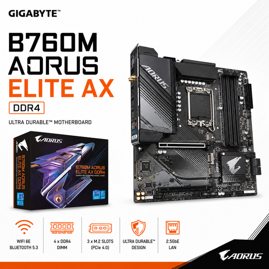 GIGABYTE B760M AORUS ELITE AX DDR4 (B760M-AORUS-ELITE-AX-DDR4)