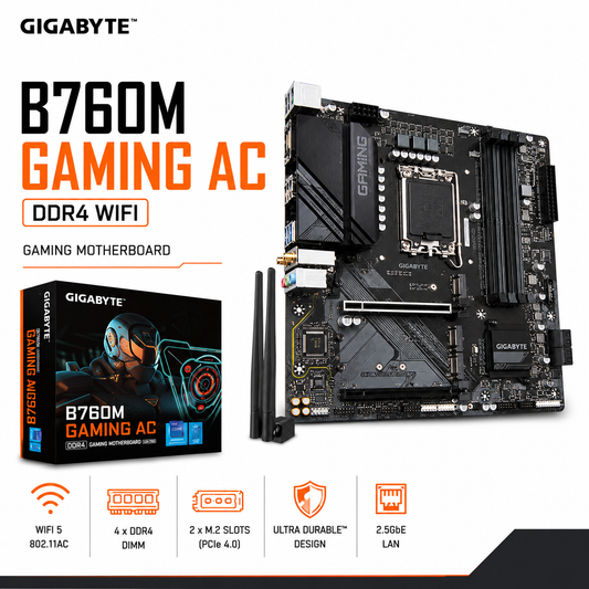 GIGABYTE B760M GAMING AC DDR4 WIFI (B760M-GAMING-AC-DDR4)