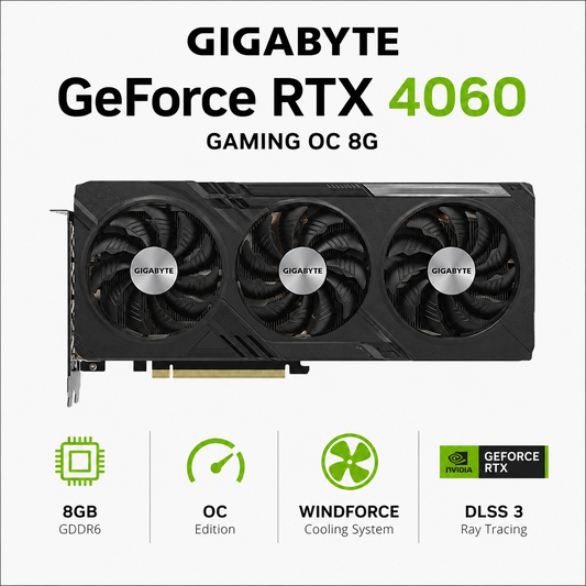 GIGABYTE GeForce RTX 4060 GAMING OC 8G (GV-N4060GAMING-OC-8GD)