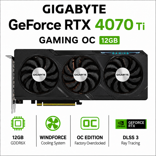 GIGABYTE GeForce RTX 4070 TI GAMING OC 12GB (GV-N407TGAMING-OC-12GD)