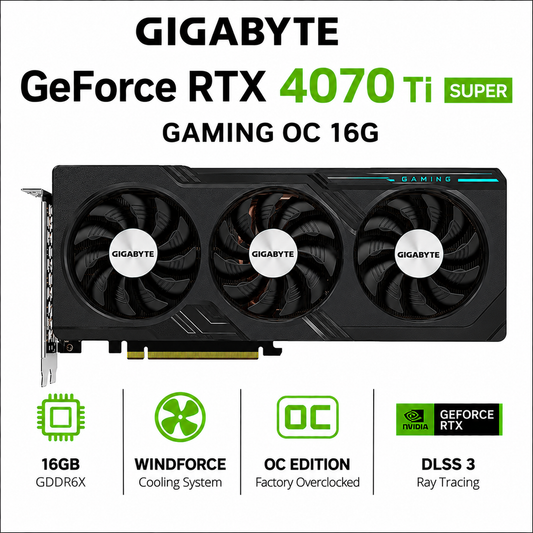 GIGABYTE GeForce RTX 4070 Ti SUPER AERO OC 16G (GV-N407TSAERO-OC-16GD)