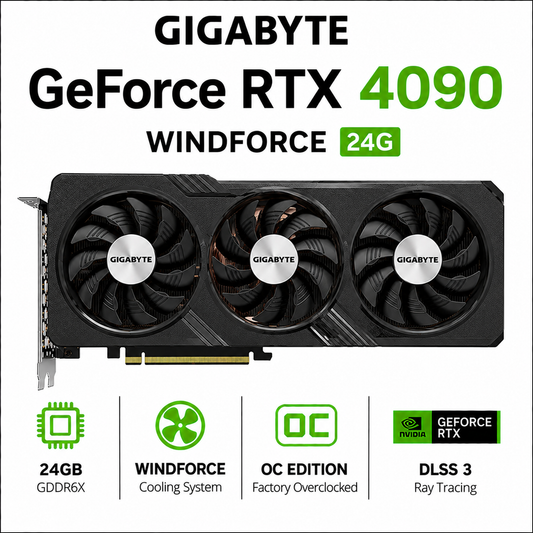 GIGABYTE GeForce RTX 4090 WINDFORCE 24G (GV-N4090WF3-24GD)