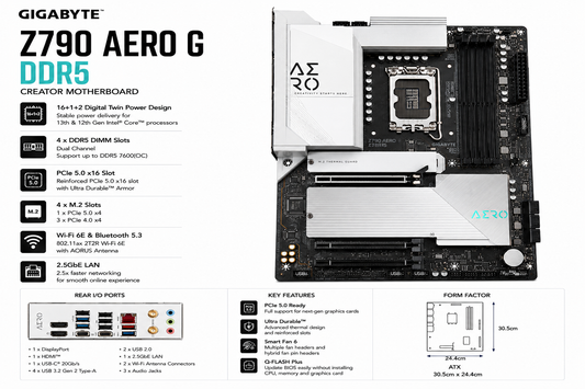 GIGABYTE Z790 AERO G DDR5 (Z790-AERO-G)