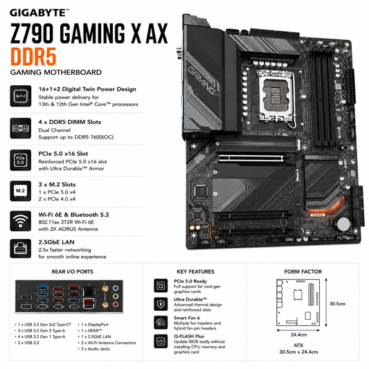 GIGABYTE Z790 GAMING X AX DDR5 (Z790-GAMING-X-AX)