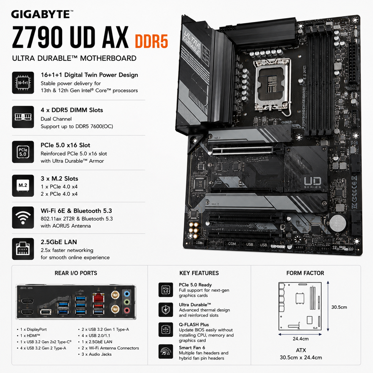 GIGABYTE Z790 UD AX DDR5 (Z790-UD-AX)