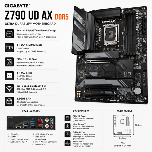 GIGABYTE Z790 UD AX DDR5 (Z790-UD-AX)