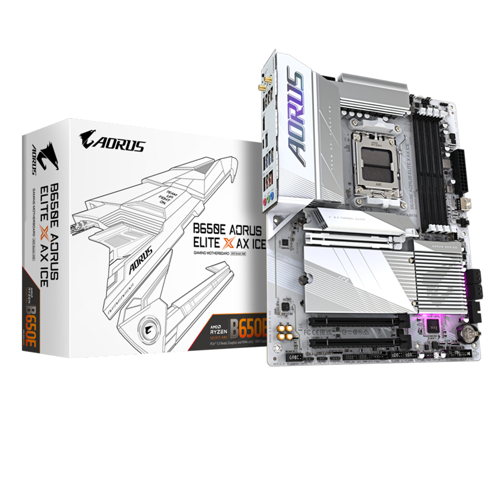 GIGABYTE B650E AORUS ELITE X AX ICE MOTHERBOARD