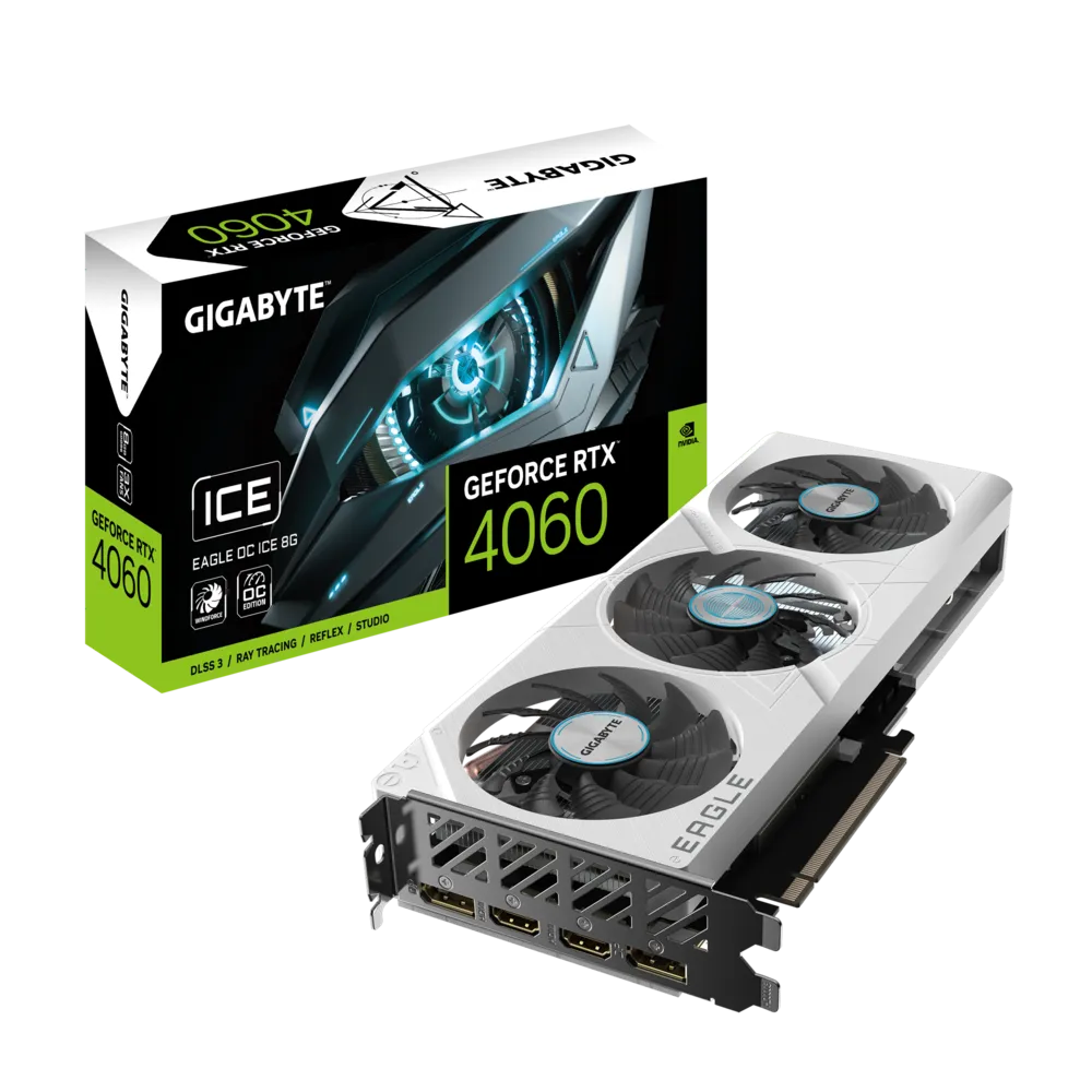 GIGABYTE GEFORCE RTX 4060 EAGLE OC ICE 8G VGA CARD