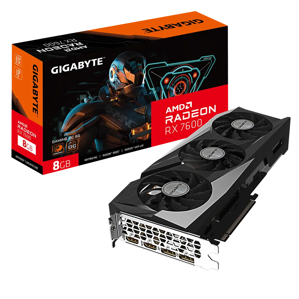 GIGABYTE RADEON RX 7600 GAMING OC 8GB