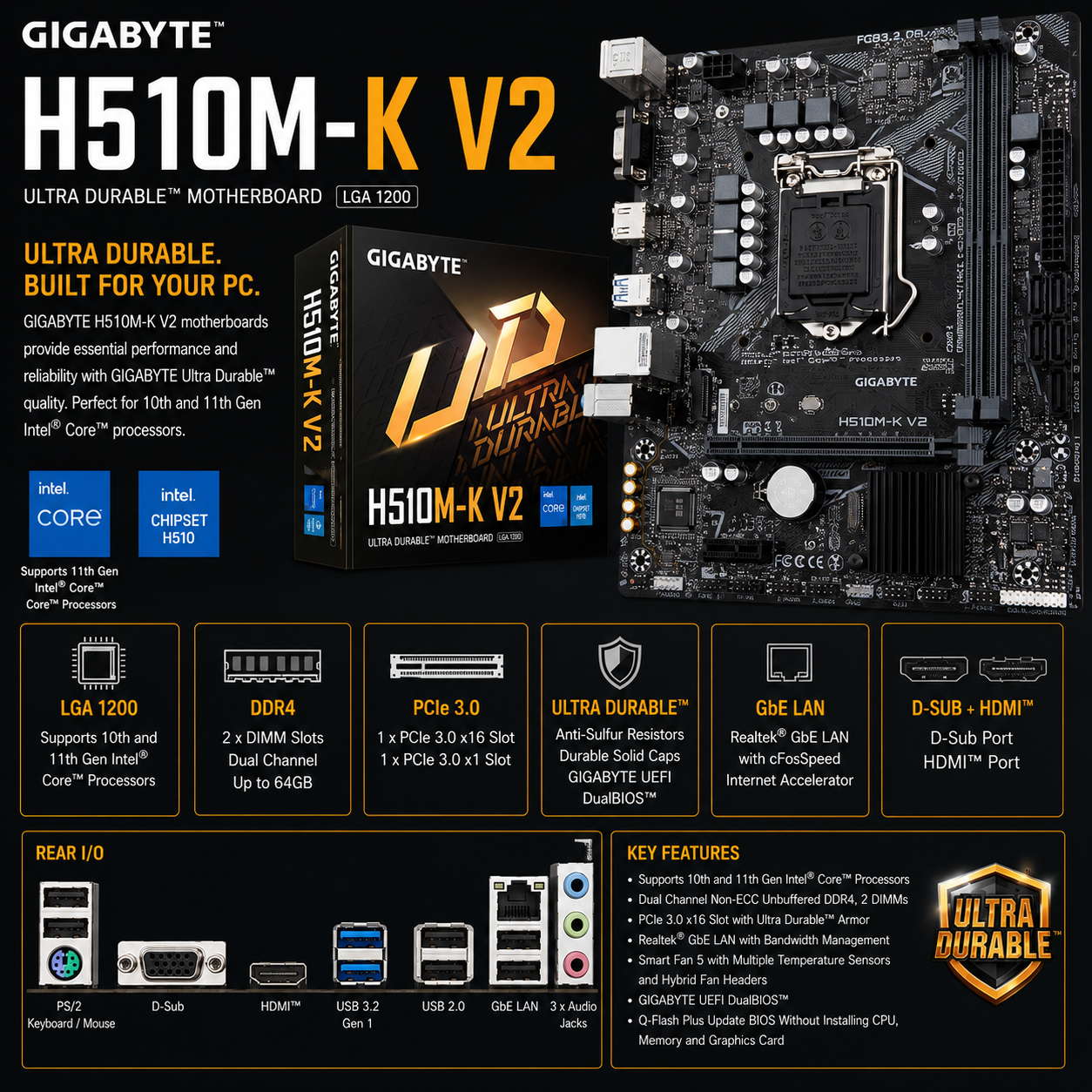 Gigabyte H510M-K V2 (H510M-K-V2)