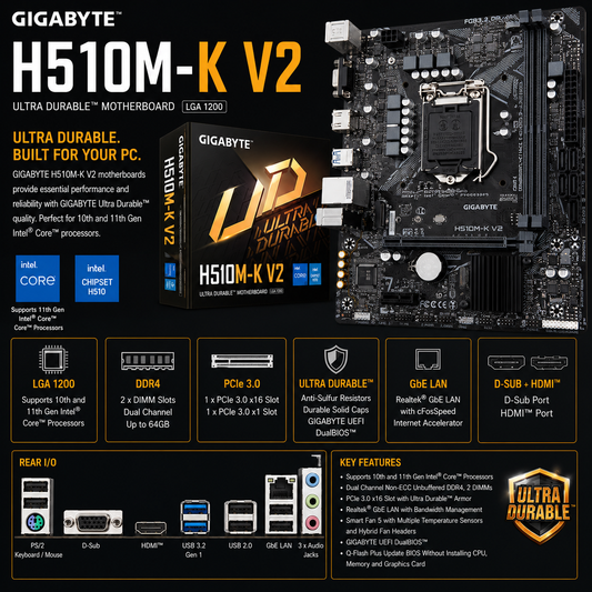 Gigabyte H510M-K V2 (H510M-K-V2)