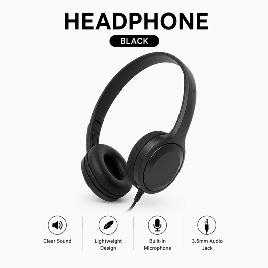 Headphone Black (HP-BLK-001)