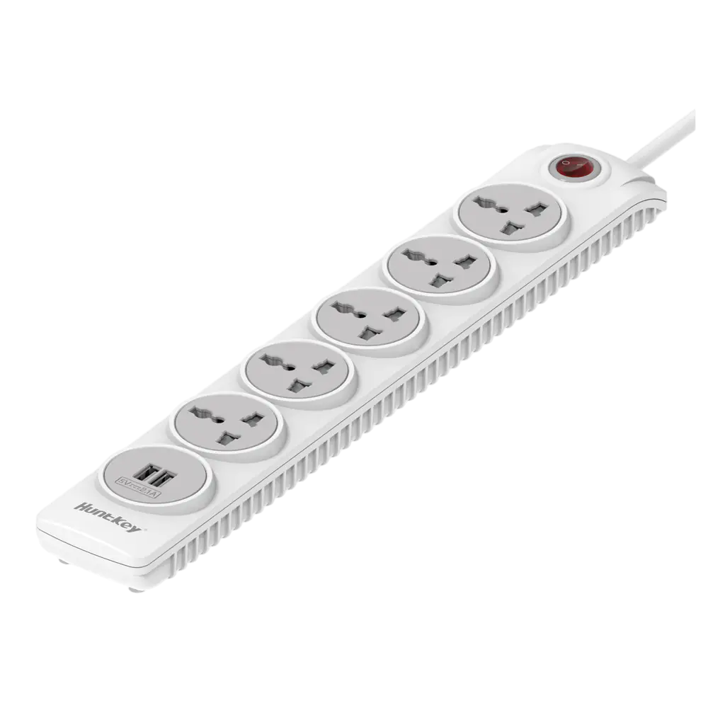 Huntkey US Plug, 5 Universal AC outlets, 3.0M Cable Extension Cord